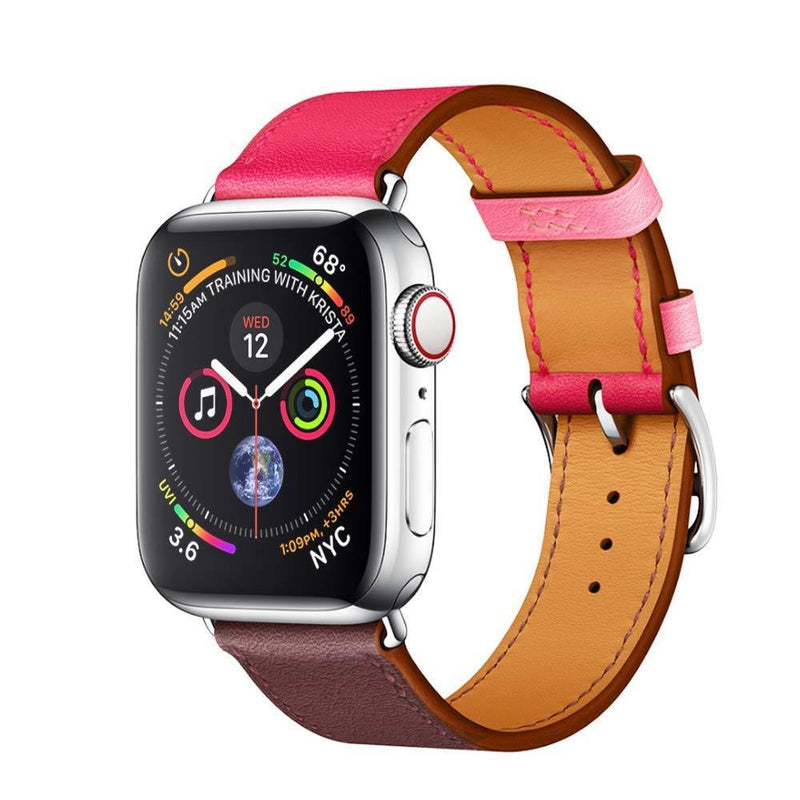 Leather TWO-TONE Watch Band Strap for Apple Watch Series 5/4/3/2/1 - InfinityAccessories017