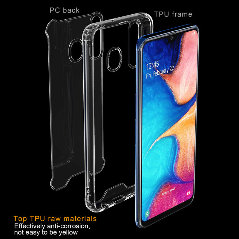 TJS "Agile" Transparent TPU Phone Case for Galaxy A20, Galaxy A30 - InfinityAccessories017