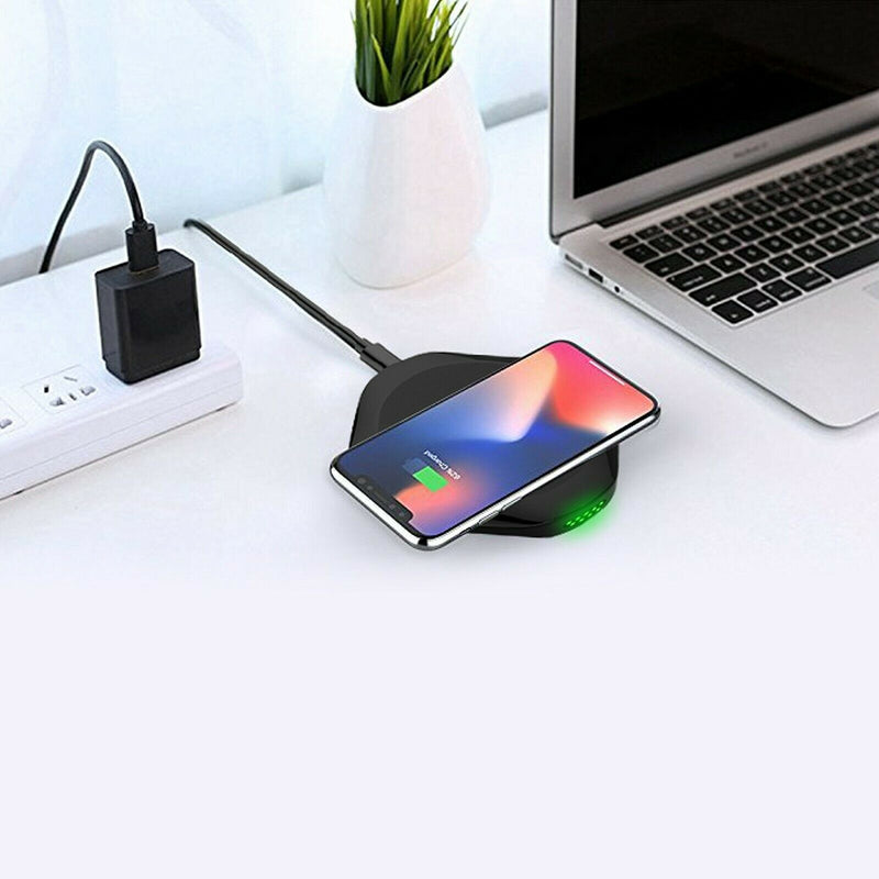 Fast Qi Wireless Charger Pad For iPhone 11/Pro/Max/XS/8/Note 10/S10/Plus/+ - InfinityAccessories017