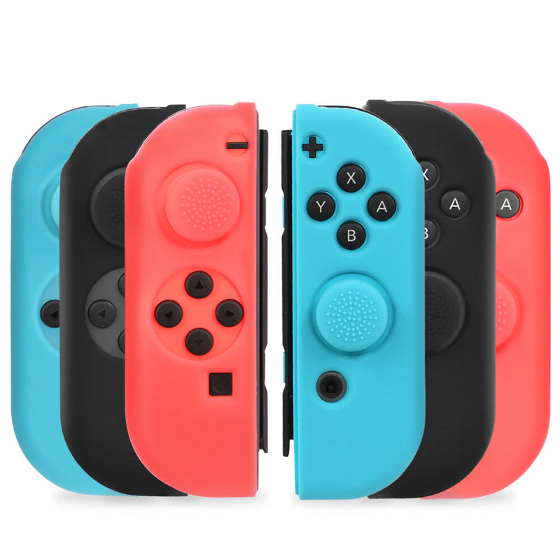 Nintendo Switch Joycon Anti-Slip Silicon Guard Skin Case+Thumb Grip Caps - InfinityAccessories017