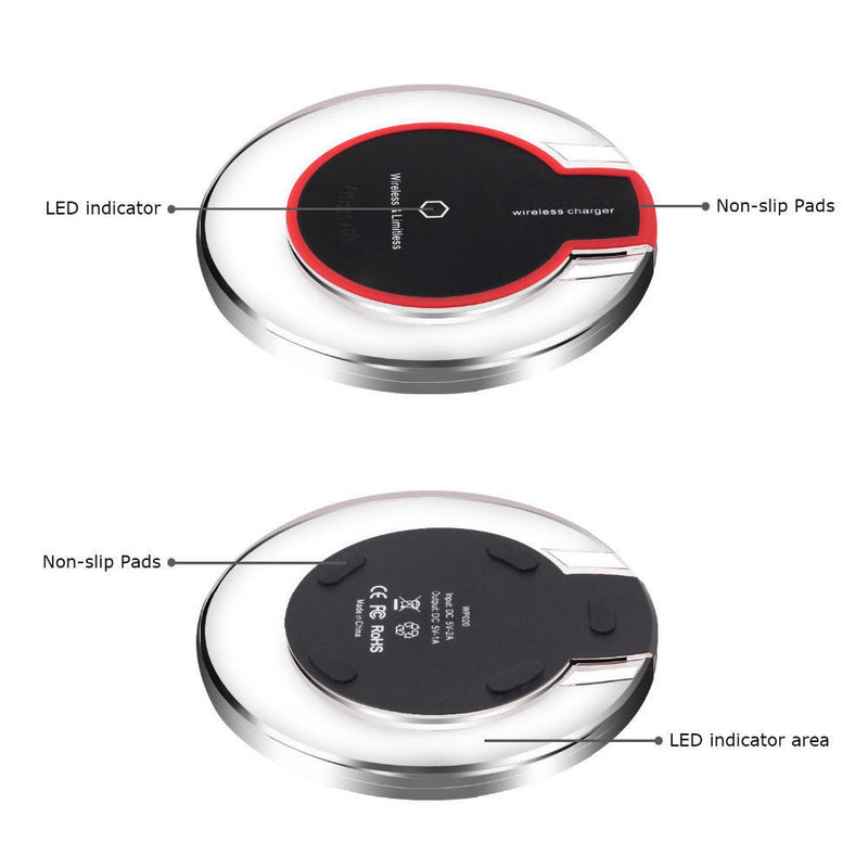 Qi Wireless Charger Charging Pad for iPhone 11/Pro/Max/XS/8/Galaxy Note 10/S10/+ - InfinityAccessories017