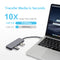 USB C Hub Aluminum USB C Adapter Hub with 4 USB 3.0 Ports - InfinityAccessories017