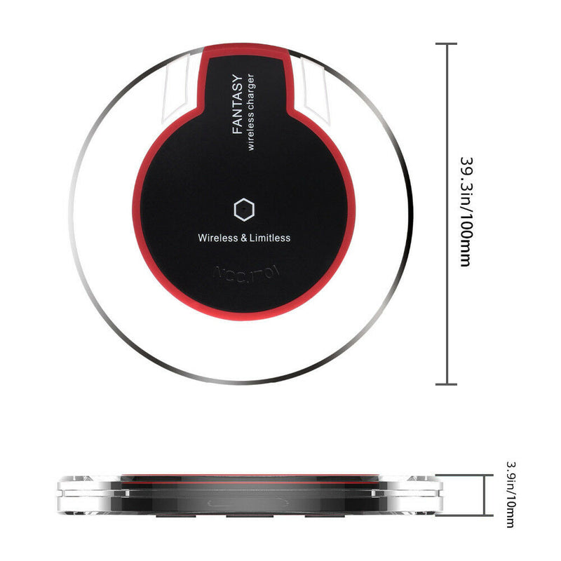 Qi Wireless Charger Charging Pad for iPhone 11/Pro/Max/XS/8/Galaxy Note 10/S10/+ - InfinityAccessories017