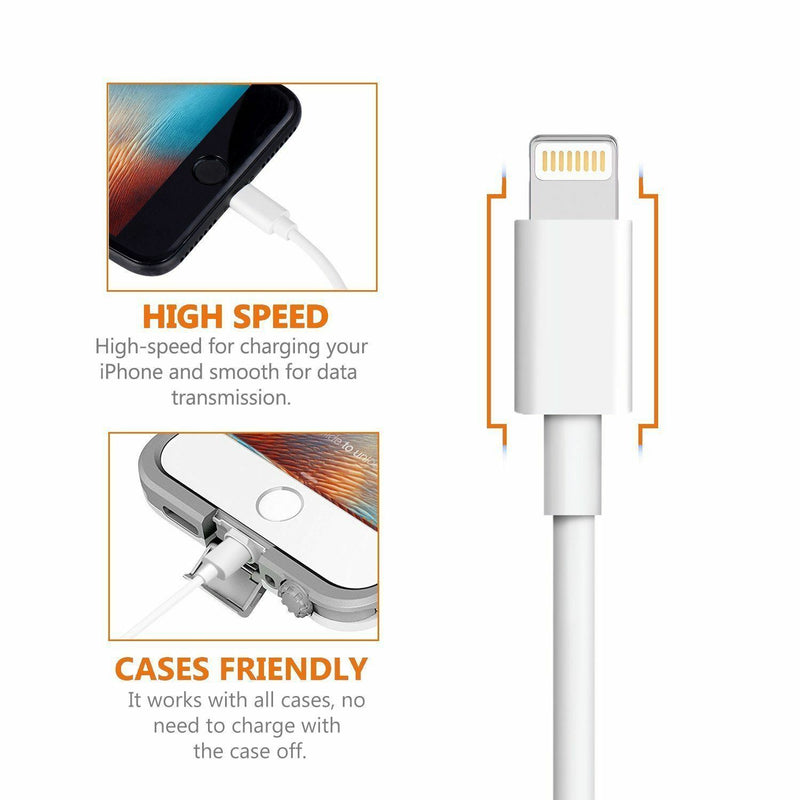 Lightning 10FT Heavy Duty USB Charger Cable for Apple iPhone 11/Pro/Max/XS/8 MFI certified - InfinityAccessories017