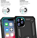 TJS “DuoGuard” Ring Kickstand Phone Case for iPhone 11, iPhone 11 Pro, iPhone 11 Pro Max - InfinityAccessories017