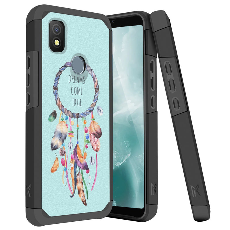 TJS "ArmorLux" Hybrid Phone Case for Cricket Icon 4