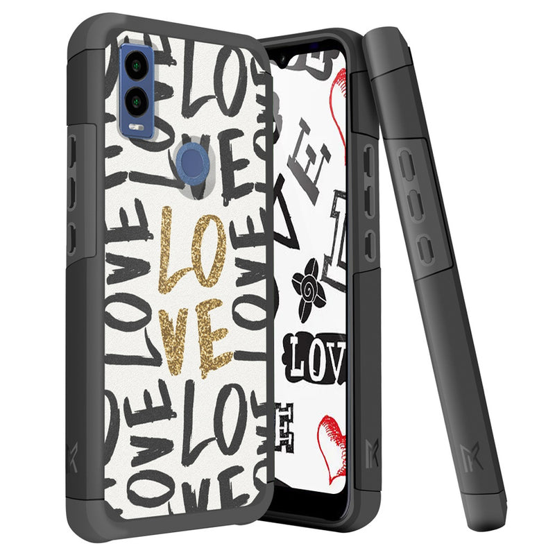 TJS "ArmorLux" Hybrid Phone Case for Cricket Innovate E 5G