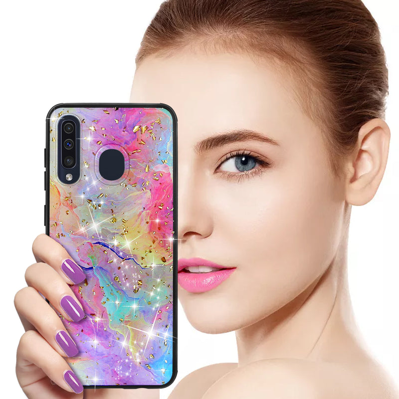 TJS “Minerva” Glitter TPU Phone Case for Galaxy A20, Galaxy A30, Galaxy A50 - InfinityAccessories017