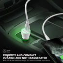 ESOULK 12W 2.4A Dual USB Car Adapter White