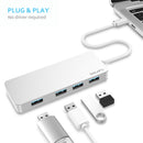 USB C Hub Aluminum USB C Adapter Hub with 4 USB 3.0 Ports - InfinityAccessories017