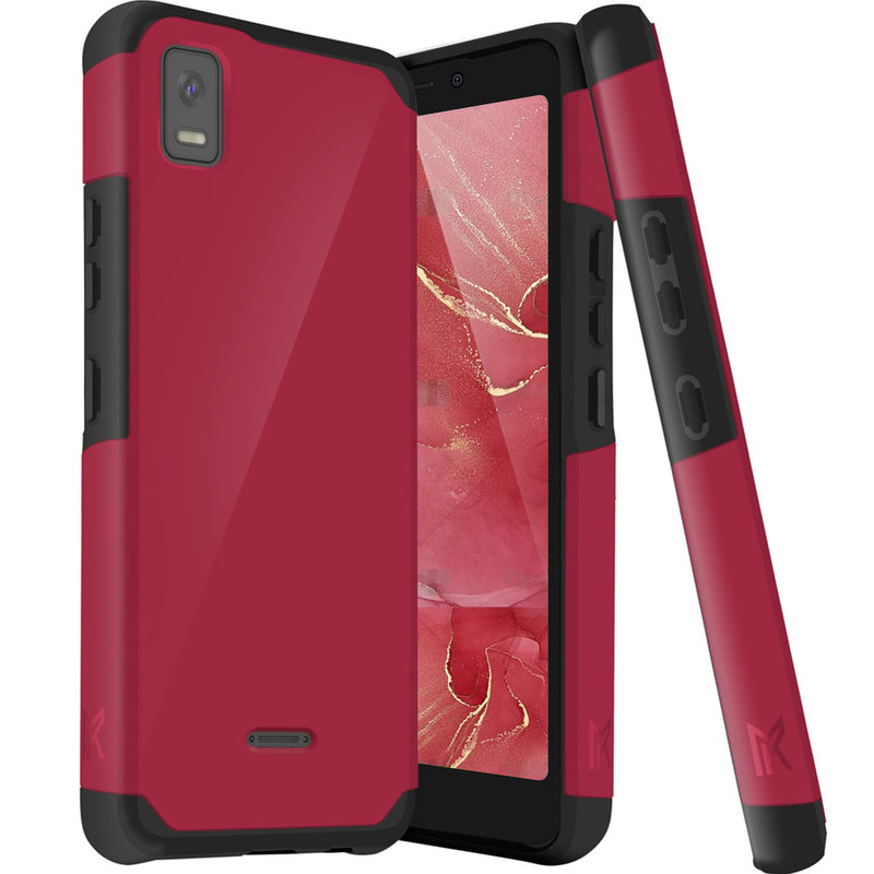 TJS "ArmorLux" Hybrid Phone Case for Cricket Debut Smart