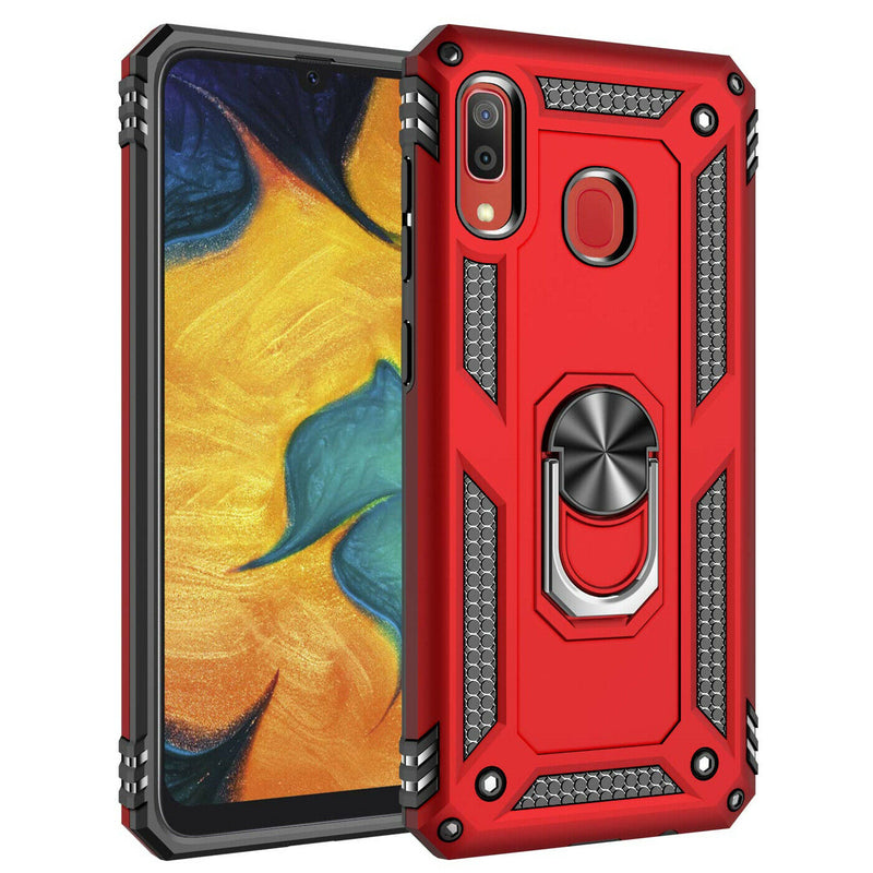 TJS “DuoGuard” Ring Kickstand Phone Case for Galaxy A20, Galaxy A30 - InfinityAccessories017