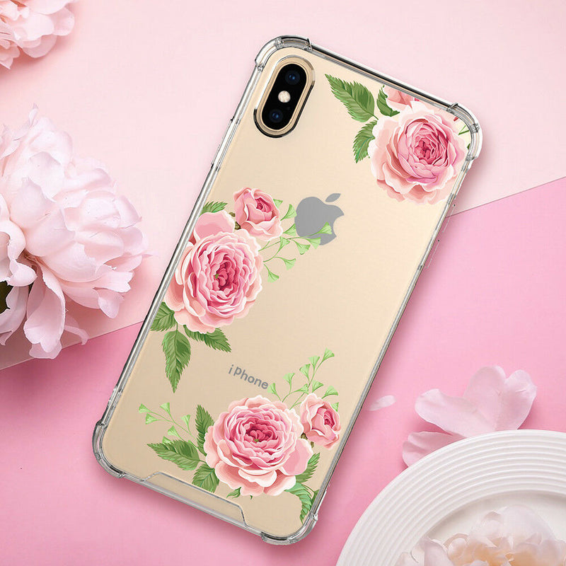 TJS "Ceres" Flower Design Clear TPU Phone Case for iPhone 11, iPhone 11 Pro, iPhone 11 Pro Max - InfinityAccessories017