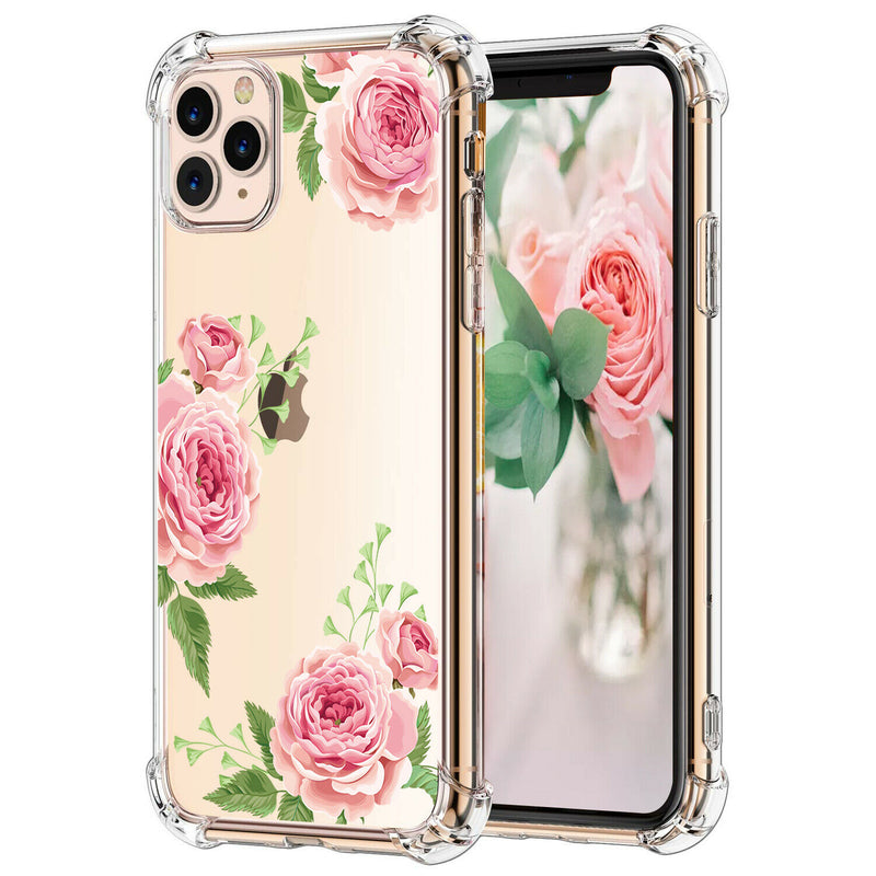 TJS "Ceres" Flower Design Clear TPU Phone Case for iPhone 11, iPhone 11 Pro, iPhone 11 Pro Max - InfinityAccessories017